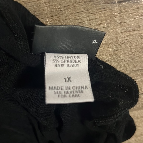 Black Bodycon Dress or Tunic plus size 1x - Picture 4 of 6